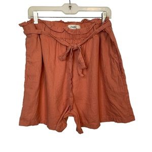 Angels Forever Young Linen Blend High Waist Shorts